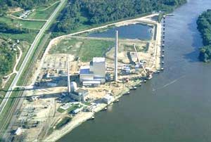 aerial of LaCrosse nuclear power plant