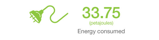 Energy consumed 33.75 petajoules