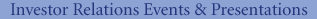 Investor Relations Events & Presentations