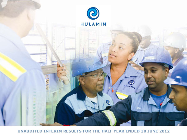 Unaudited Interim Results for the half year ended 30 June 2012