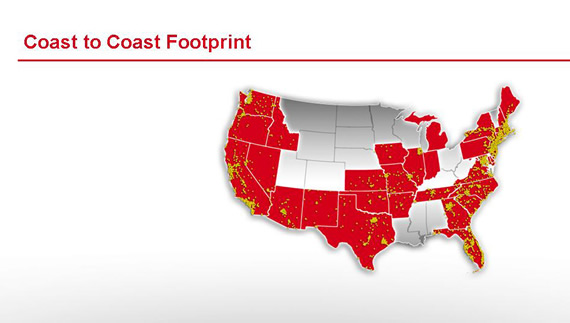 Coast to Coast Retail Footprint