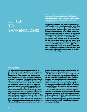 Download Progressive 2015 Letter to Shareholders