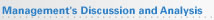 Management's Discussion and Analysis