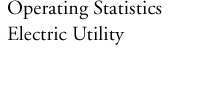 Operating Statistics : Electric Utility