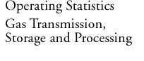 Gas Transmission, storage and Processing