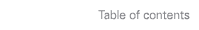 Table of Contents