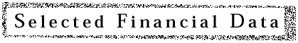 Selected Financial Data