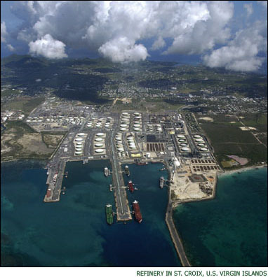 Refinery in St. Croix, U.S. Virgin Islands