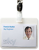 Francis Ayrton's ID badge
