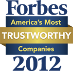 Awarded America's Most Trustworthy Companies by Forbes 2012