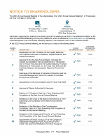 Notice to Shareholders