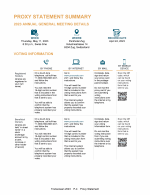 Proxy Statement Summary