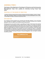 Agenda Item 3. Discharge of the Members of the Board of Directors and the Executive Management Team from Liability for Activities During Fiscal Year 2022