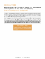 Agenda Item 7. Reelection of the Chair of the Board of Directors for a Term Extending Until Completion of the Next Annual General Meeting