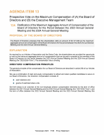 Agenda Item 13. Prospective Vote on the Maximum Compensation of (A) the Board of Directors and (B) the Executive Management Team