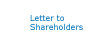 Letter to Shareholders