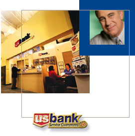 Image showing customer Peter de Sibour checking out at a U.S. Bancorp location.