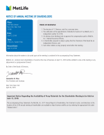 Notice of Annual Meeting of Shareholders