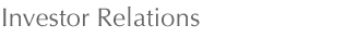 Investor Relations