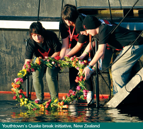Youthtown's Quake break initiative, New Zealand