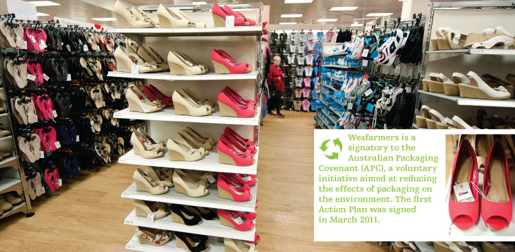 Wesfarmers is a signatory to the AustralianPackaging Covenant (APC), a voluntary initiative aimed at reducing the effects of packaging on the environment. The first  Action Plan was signed in March 2011.