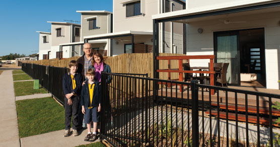New housing for Curragh employees at Blackwater, Queensland.