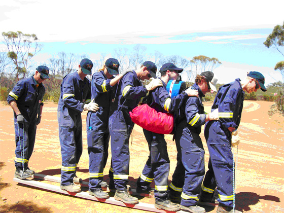 Walking the plank to develop team skills on site.