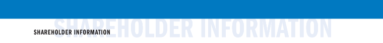 Shareholder Information