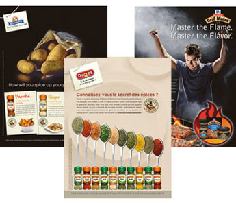 Our global ads feature low-cost ways to add taste to potatoes and other daily staples, information about the high antioxidant level of spices and herbs, and how to “master the flame, master the flavor” when grilling.