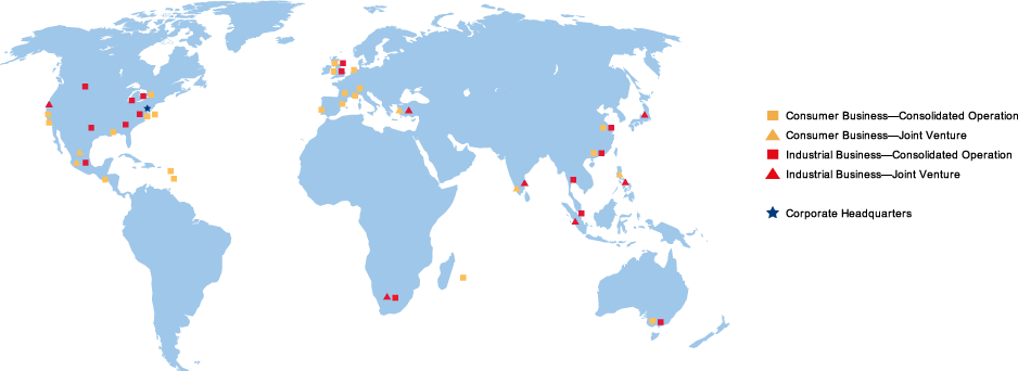 World map showing McCormick locations