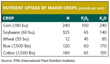 Nutrient Uptake Chart