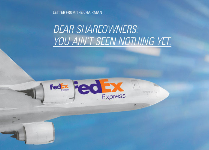 Dear Shareowners, You ain't seen nothing yet.