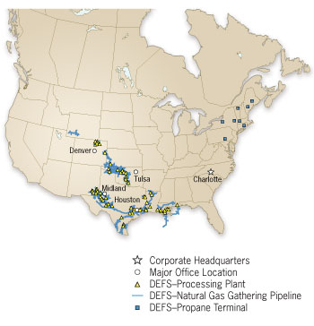 Map of Duke Energy Gas Transmission