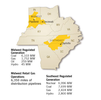 U.S. Franchised Electric and Gas Map