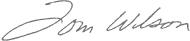 Tom Wilson signature