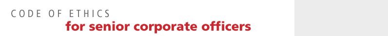 Code of Ethics for Senior Corporate Officers