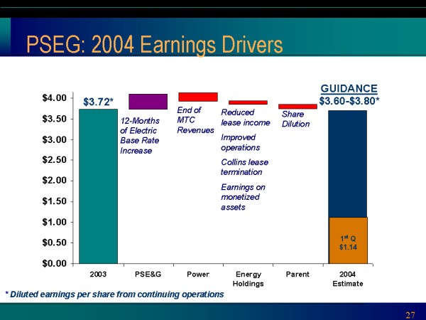 PSEG 2004 Earnings Drivers