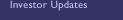 investor updates