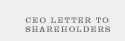 CEO Letter to Shareholders