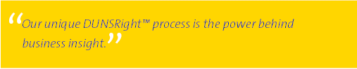 (Our unique DUNSRight™ process is the power behind business insight.)