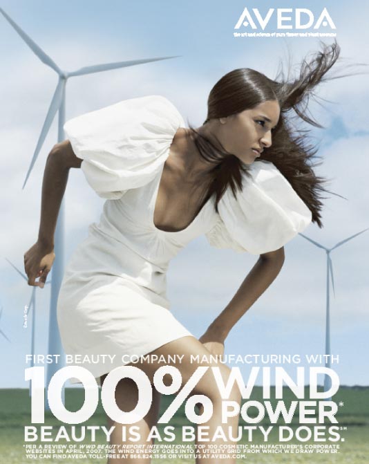 Aveda wind power ad