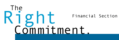 The Right Commitment - Financial Section