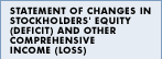 Statement Of Changes in Stockholders Equity