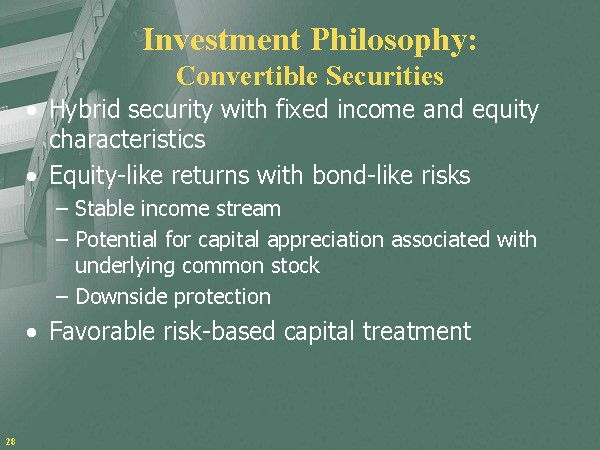 Investment Philosophy: