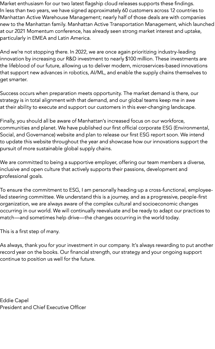 Market enthusiasm for our two latest flagship cloud releases supports these findings  In less than two years, we have   