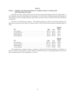 5. Market for the Registrant's Common Equity and Related Stockholder Matters