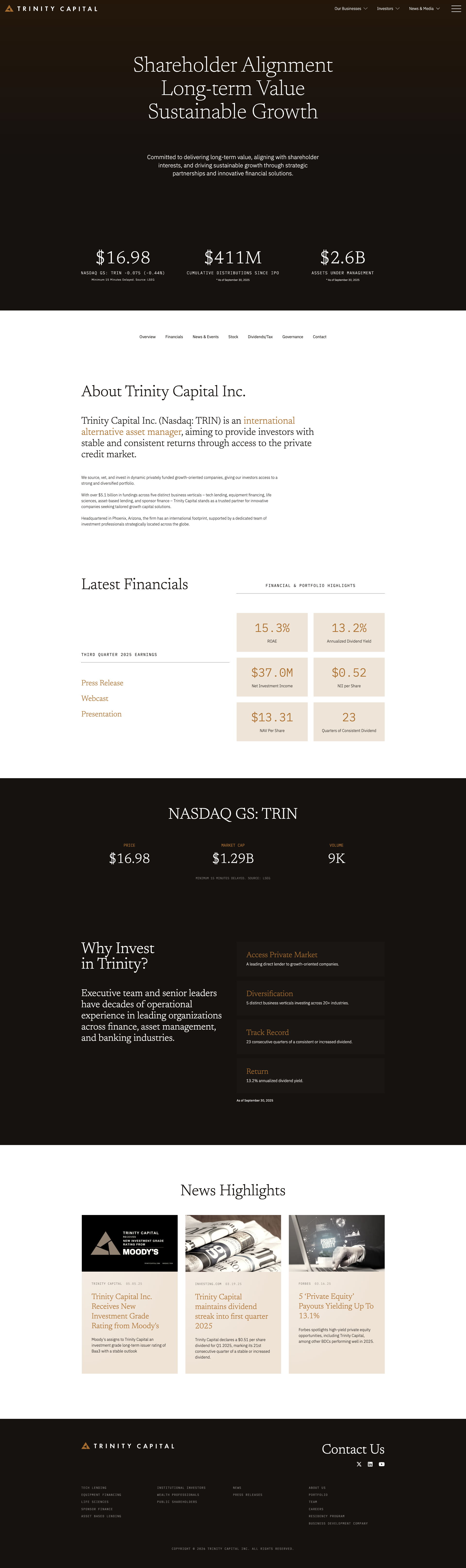 Screenshot of Website Homepage