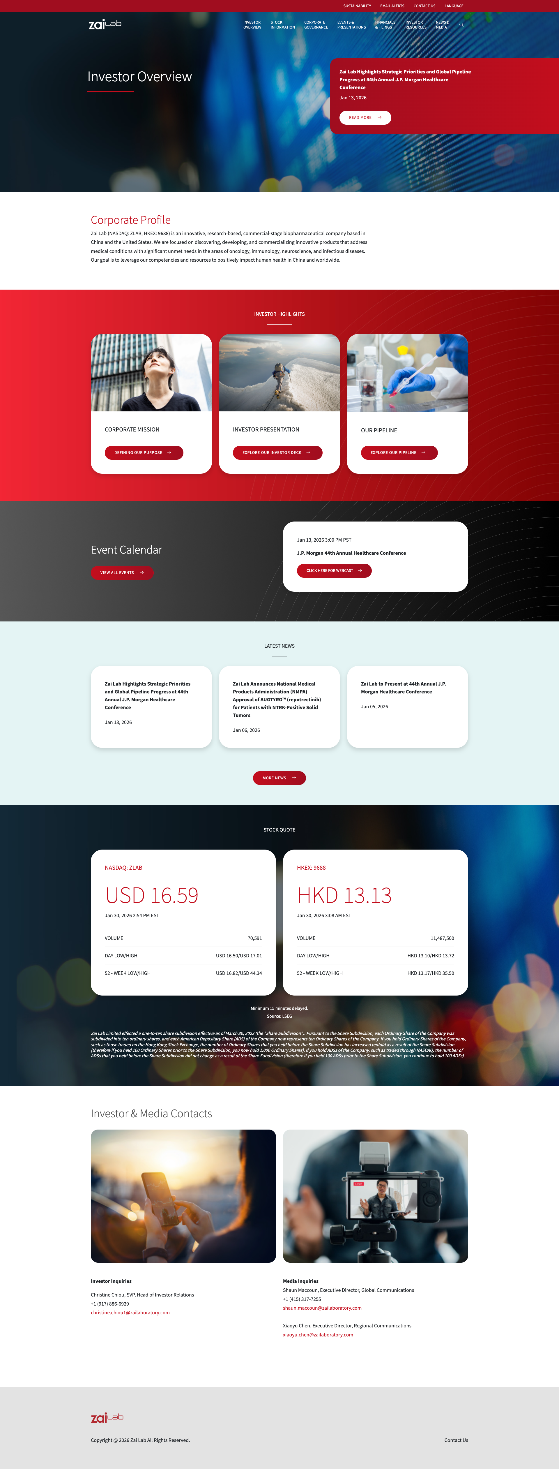 Screenshot of Website Homepage