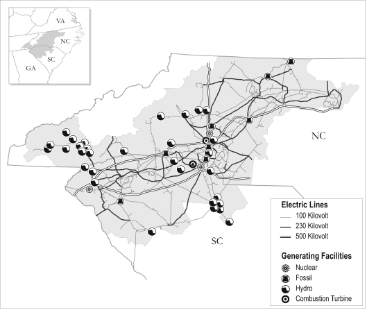 Franchised Electric Service Map