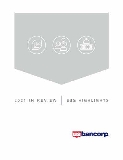 2021 U.S. Bank Interim ESG Report PDF cover photo